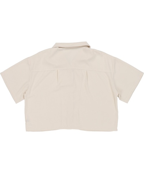 SPINNS（スピンズ）の「5分袖ショート丈オープンカラーシャツ（シャツ/ブラウス・レディース・ブラック/ピンク/ブルー/アイボリー/ミント・ONESIZE）」の7枚目の写真