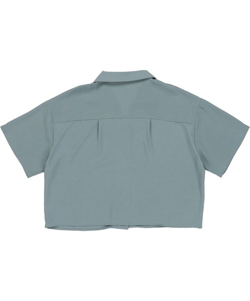 SPINNS（スピンズ）の「5分袖ショート丈オープンカラーシャツ（シャツ/ブラウス・レディース・ブラック/ピンク/ブルー/アイボリー/ミント・ONESIZE）」の13枚目の写真