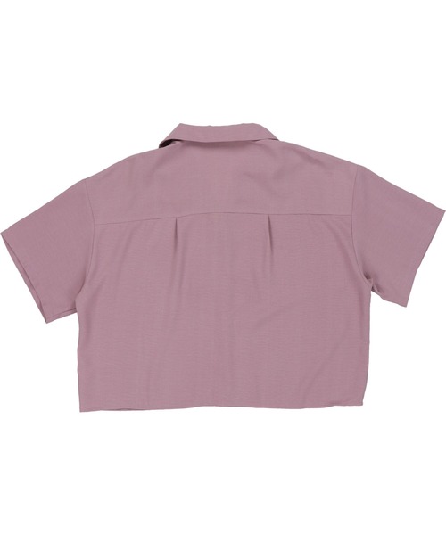 SPINNS（スピンズ）の「5分袖ショート丈オープンカラーシャツ（シャツ/ブラウス・レディース・ブラック/ピンク/ブルー/アイボリー/ミント・ONESIZE）」の15枚目の写真