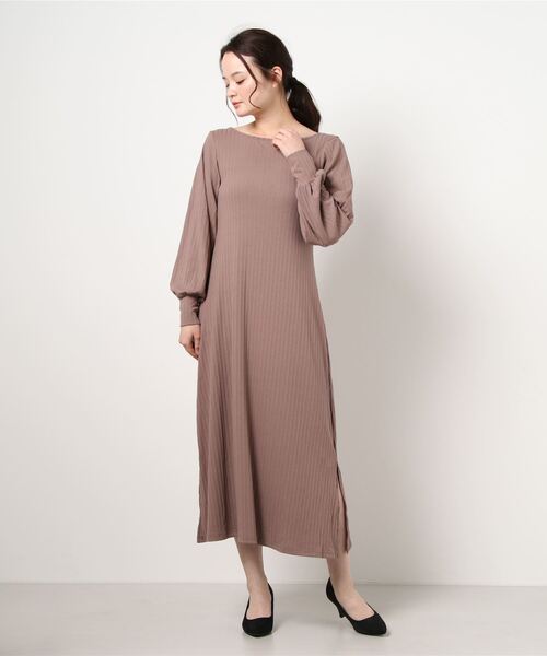 背中開き バックオープン リボン Aライン長袖フレアロングワンピース ワンピース She S Closet シーズクローゼット のファッション通販 Zozotown