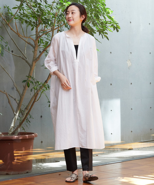 Lourmarin ルールマラン のファッション コットンローンワンピース ワンピース