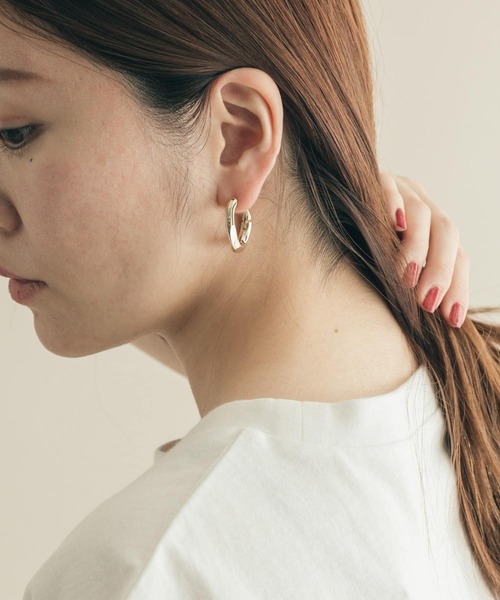 SMELLY（スメリー）の「ネジリダエンワンタッチピアス（ピアス（両耳用）・レディース・シルバー/ゴールド・-）」の5枚目の写真