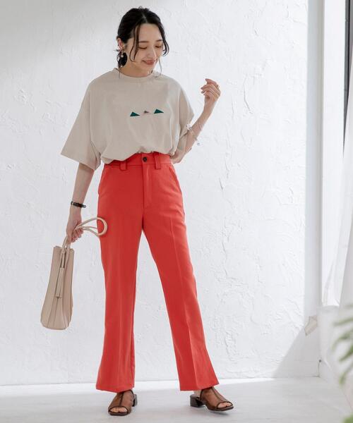 KELTY（ケルティ）の「【WEB限定カラー】KELTY（ケルティ）別注トリプルサンカクバックプリントTシャツ#（Tシャツ/カットソー・レディース・ブラック/ベージュ/パープル/オフホワイト/オリーブ/マスタード/モカ/ナチュラル/コバルトブルー・MEDIUM/LARGE）」の20枚目の写真