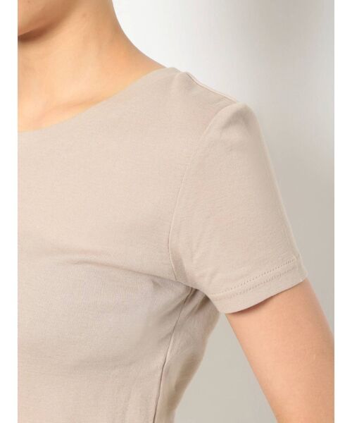 GYDA（ジェイダ）の「BASIC T/S（Tシャツ/カットソー・レディース・ブラック/ベージュ/オフホワイト・FREE）」の12枚目の写真