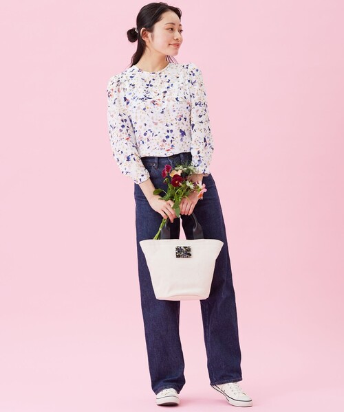 ANEVER(アンエバー)の「【LOTUS】キャンバス トート(トートバッグ・レディース・ホワイト系/ブラック系/ブラウン系/ネイビー系・F)」の5枚目の写真