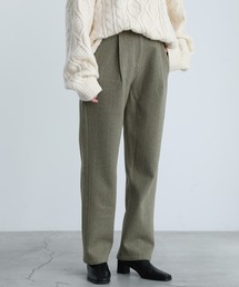 2021 AW ヘリンボーンシングルタックパンツ