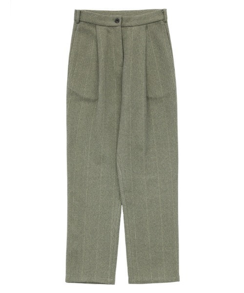 select MOCA（セレクトモカ）の「2021 AW ヘリンボーンシングルタックパンツ（その他パンツ・レディース・ダークブラウン/カーキオリーブ・SMALL/MEDIUM）」の7枚目の写真