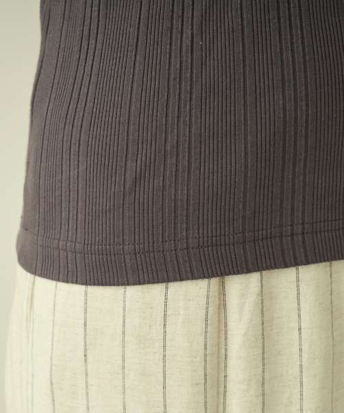 natural couture（ナチュラルクチュール）の「【大人ナチュ】カップ付きランダムテレコキャミソール（キャミソール・レディース・ベージュ/アイボリー/スミクロ・FREE）」の22枚目の写真