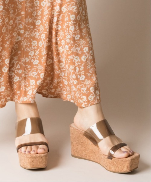 RANDA（ランダ）の「ソフト クリアベルトコルクサンダル（サンダル・レディース・ブラウン/グレー/クリア・LL/S/M/L）」の6枚目の写真