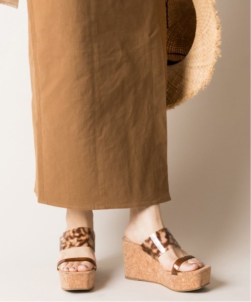 RANDA（ランダ）の「ソフト クリアベルトコルクサンダル（サンダル・レディース・ブラウン/グレー/クリア・LL/S/M/L）」の7枚目の写真