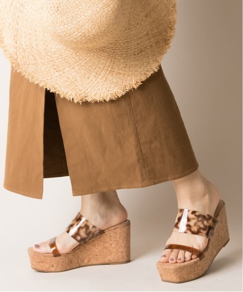 RANDA（ランダ）の「ソフト クリアベルトコルクサンダル（サンダル・レディース・ブラウン/グレー/クリア・LL/S/M/L）」の8枚目の写真