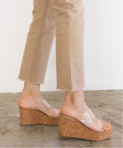 RANDA（ランダ）の「ソフト クリアベルトコルクサンダル（サンダル・レディース・ブラウン/グレー/クリア・LL/S/M/L）」の9枚目の写真
