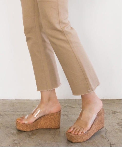 RANDA（ランダ）の「ソフト クリアベルトコルクサンダル（サンダル・レディース・ブラウン/グレー/クリア・LL/S/M/L）」の10枚目の写真