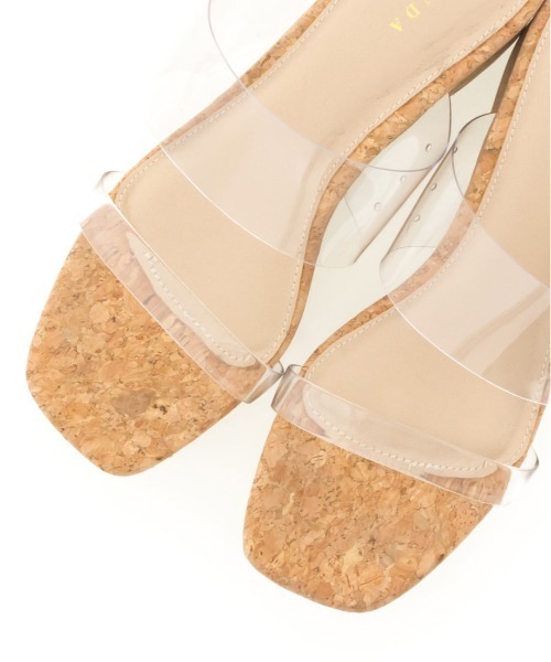 RANDA（ランダ）の「ソフト クリアベルトコルクサンダル（サンダル・レディース・ブラウン/グレー/クリア・LL/S/M/L）」の13枚目の写真