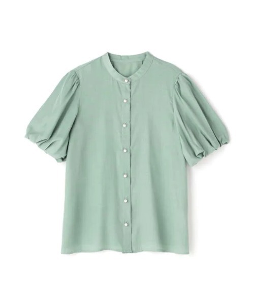 N.(N. Natural Beauty Basic)(エヌエヌナチュラルビューティーベーシック)の「◆パールボタンパフスリーブブラウス(シャツ/ブラウス・レディース・オフホワイト/ブラウン/ライトグリーン・MEDIUM)」の17枚目の写真