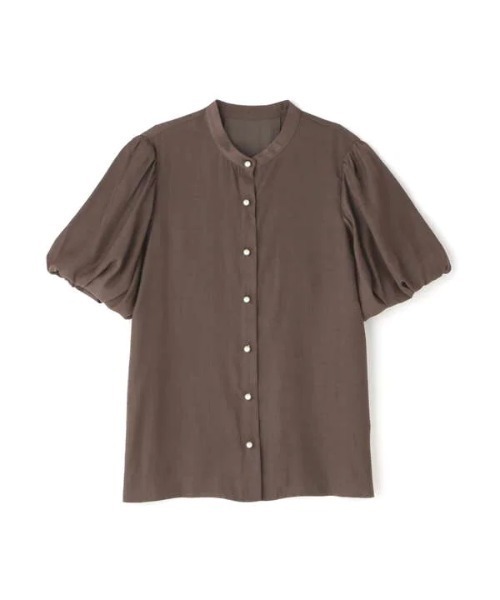 N.(N. Natural Beauty Basic)(エヌエヌナチュラルビューティーベーシック)の「◆パールボタンパフスリーブブラウス(シャツ/ブラウス・レディース・オフホワイト/ブラウン/ライトグリーン・MEDIUM)」の14枚目の写真