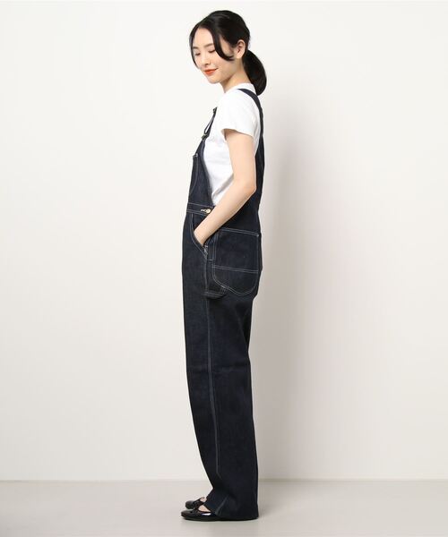 Lee（リー）の「【Lee】デニムオーバーオール（サロペット/オーバーオール・レディース・ノンウォッシュ・M）」の2枚目の写真