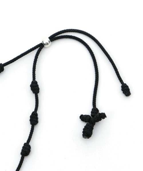 FACES(7)（フェイシーズセブン）の「MARCABANA マールカバーナ ロザリオコード アンクレット シルバー STAR スター（アンクレット・メンズ・ブラック/ネイビー/レッド/ブルー/カーキ・FREE）」の6枚目の写真