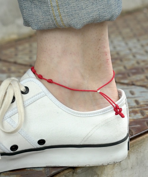 FACES(7)（フェイシーズセブン）の「MARCABANA マールカバーナ ロザリオコード アンクレット シルバー STAR スター（アンクレット・メンズ・ブラック/ネイビー/レッド/ブルー/カーキ・FREE）」の16枚目の写真