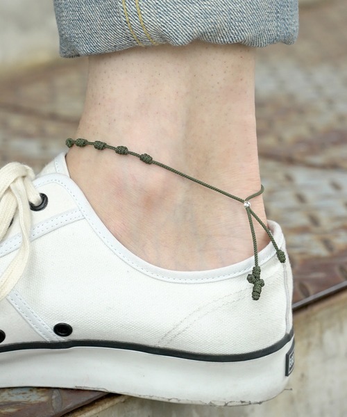 FACES(7)（フェイシーズセブン）の「MARCABANA マールカバーナ ロザリオコード アンクレット シルバー STAR スター（アンクレット・メンズ・ブラック/ネイビー/レッド/ブルー/カーキ・FREE）」の15枚目の写真