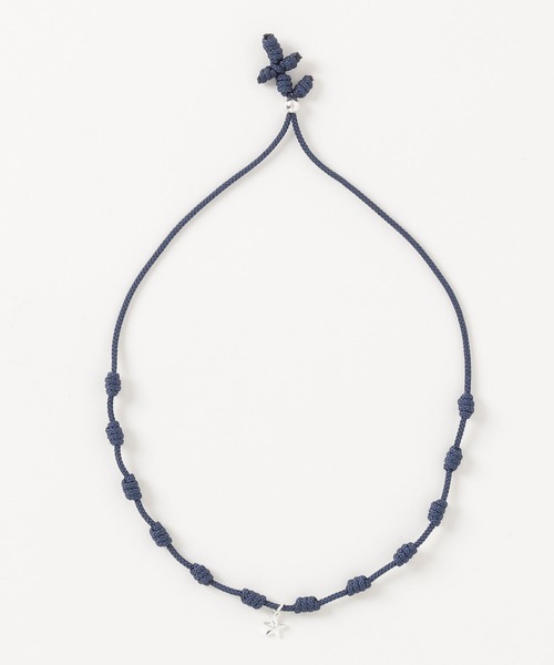 FACES(7)（フェイシーズセブン）の「MARCABANA マールカバーナ ロザリオコード アンクレット シルバー STAR スター（アンクレット・メンズ・ブラック/ネイビー/レッド/ブルー/カーキ・FREE）」の17枚目の写真