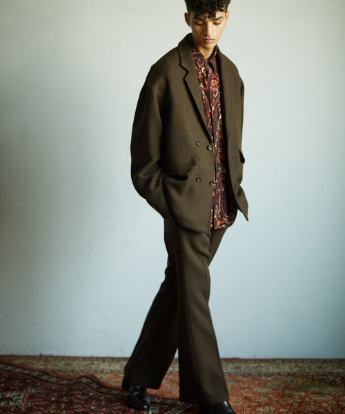 TAUPE / リキッドフロールーズシャツ/長袖シャツ/2/ポリエステル/ベージュ/総柄// TAUPE（トープ）の「【TAUPE/トープ】 リキッドフロールーズシャツ