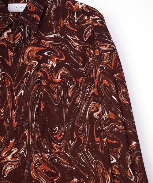 TAUPE（トープ）の「【TAUPE/トープ】 リキッドフロールーズシャツ（シャツ/ブラウス・メンズ・ブラウン/アイボリー・1/2）」の19枚目の写真