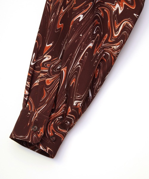 TAUPE（トープ）の「【TAUPE/トープ】 リキッドフロールーズシャツ（シャツ/ブラウス・メンズ・ブラウン/アイボリー・1/2）」の20枚目の写真