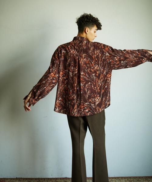 TAUPE（トープ）の「【TAUPE/トープ】 リキッドフロールーズシャツ（シャツ/ブラウス・メンズ・ブラウン/アイボリー・1/2）」の22枚目の写真