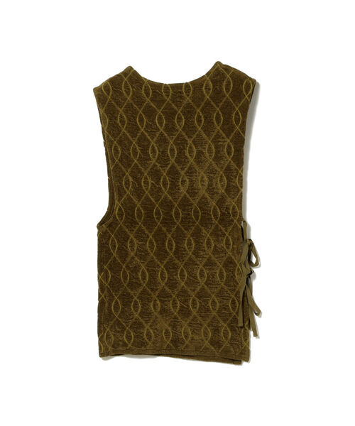 Ray BEAMS(レイビームス)の「RBS / モール アシンメトリー ベスト(ベスト・レディース・ベージュ/オリーブ・ONE SIZE)」の4枚目の写真