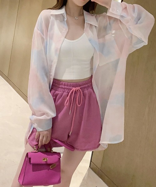 meJane(ミージェーン)の「シアータイダイ柄シャツ【ZOZOTOWN限定】(シャツ/ブラウス・レディース・ブルー/ピンク・FREE)」の9枚目の写真