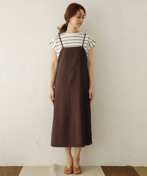 URBAN RESEARCH DOORS(アーバンリサーチドアーズ)の「トラペーズキャミソールワンピース(ワンピース・レディース・ブラウン/カーキ/ブラック・ONE)」の4枚目の写真