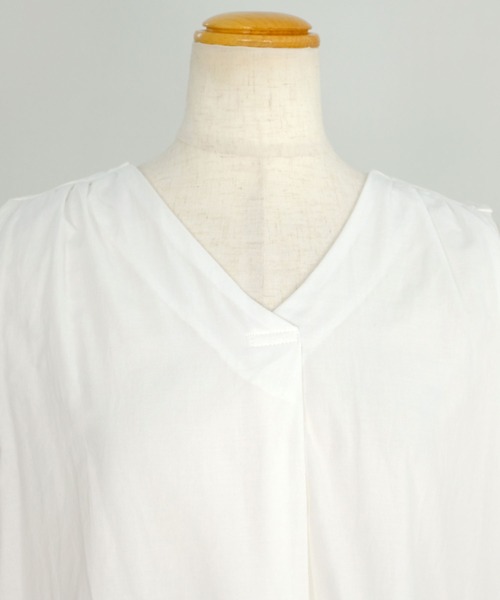 ＡＮＤＪ（アンドジェイ）の「裾スカラップ刺繍レースAラインコットンチュニック（タンクトップ・レディース・ホワイト/ブラック・M）」の4枚目の写真