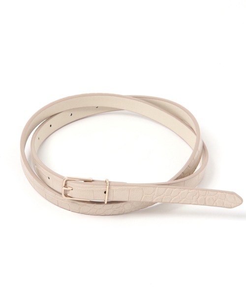 LEPSIM(レプシィム)の「きれいめ細ベルト 959384(ベルト・レディース・ブラック/ブラウン/アイボリー・ONE SIZE)」の2枚目の写真