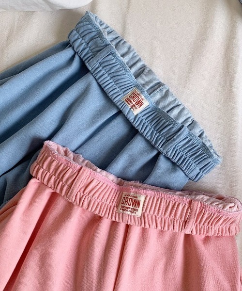 chuu（チュー）の「CHUU ウエストバンディングジョガーパンツ（スウェットパンツ・レディース・スカイブルー/ピンク/霜降りグレー・FREE）」の3枚目の写真