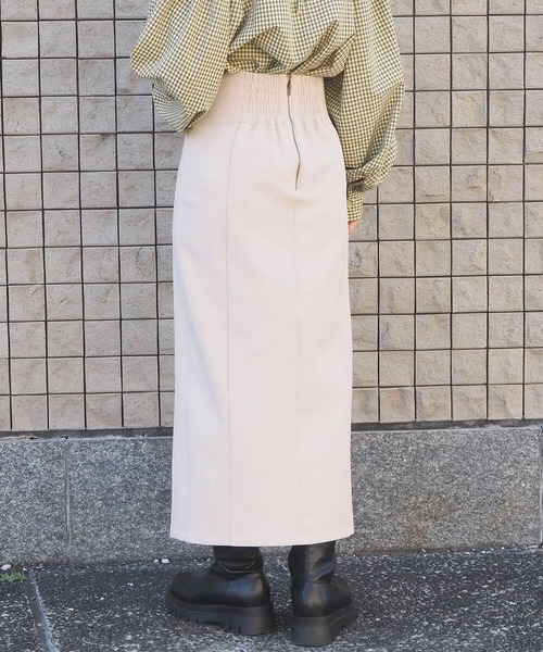 セール】【2サイズ展開】フロント切り替えナロースカート【ZOZO限定S  