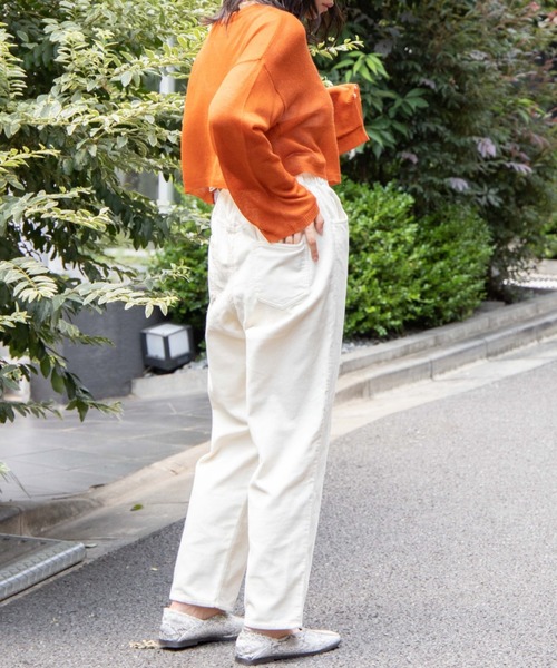 WEGO（ウィゴー）の「WEGO/【S～Lサイズ】コーデュロイマムパンツ（チノパンツ・レディース・ベージュ/グリーン/アイボリー・SMALL/MEDIUM/LARGE）」の19枚目の写真