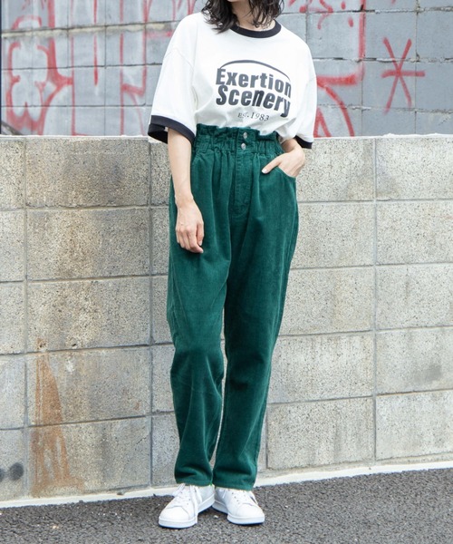 WEGO（ウィゴー）の「WEGO/【S～Lサイズ】コーデュロイマムパンツ（チノパンツ・レディース・ベージュ/グリーン/アイボリー・SMALL/MEDIUM/LARGE）」の12枚目の写真