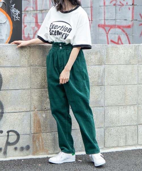 WEGO（ウィゴー）の「WEGO/【S～Lサイズ】コーデュロイマムパンツ（チノパンツ・レディース・ベージュ/グリーン/アイボリー・SMALL/MEDIUM/LARGE）」の21枚目の写真