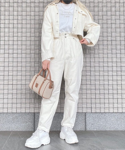 WEGO（ウィゴー）の「WEGO/【S～Lサイズ】コーデュロイマムパンツ（チノパンツ・レディース・ベージュ/グリーン/アイボリー・SMALL/MEDIUM/LARGE）」の5枚目の写真