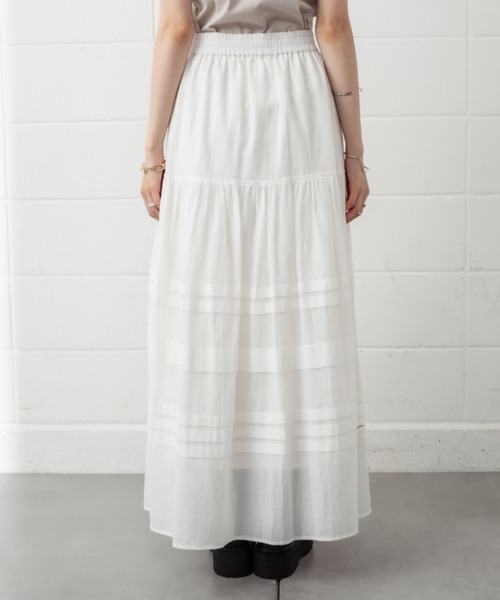 mystic（ミスティック）の「ランダムタックロングスカート（スカート・レディース・ブラック/オフホワイト・FREE）」の10枚目の写真