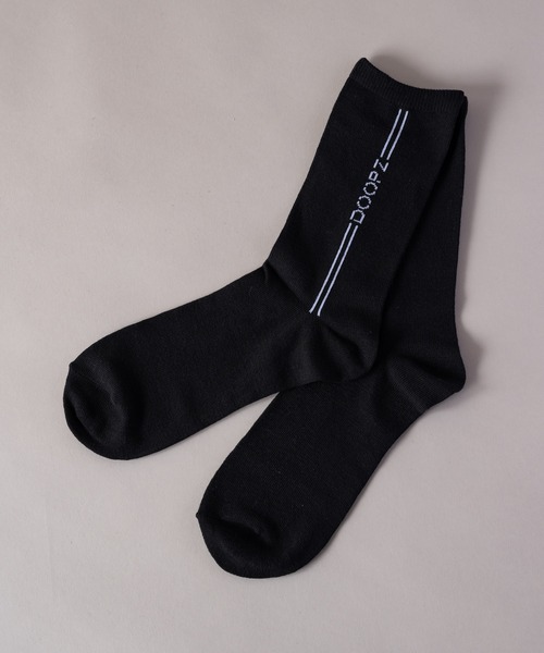 DOOPZ(ドープス)の「Logo line socks / ロゴラインソックス(ソックス/靴下・メンズ・ホワイト/ブラック・FREE)」の2枚目の写真