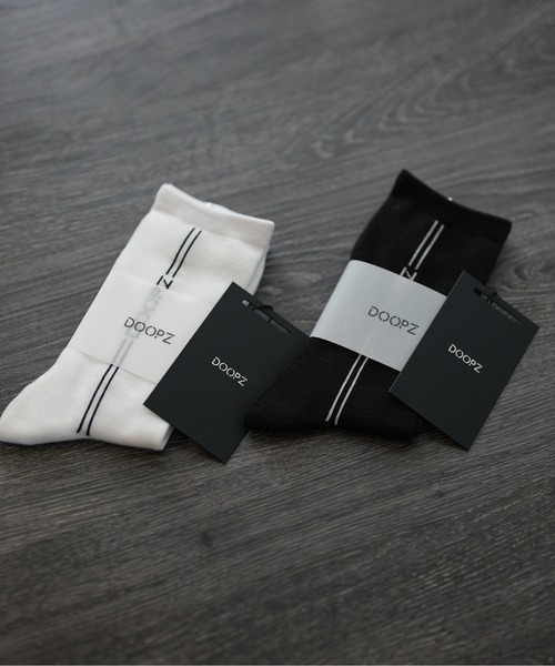 DOOPZ(ドープス)の「Logo line socks / ロゴラインソックス(ソックス/靴下・メンズ・ホワイト/ブラック・FREE)」の8枚目の写真