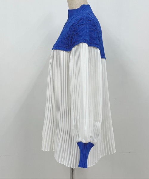 【セール】ケーブルニット切替プリーツプルオーバー（その他トップス）｜PICCIN（ピッチン）