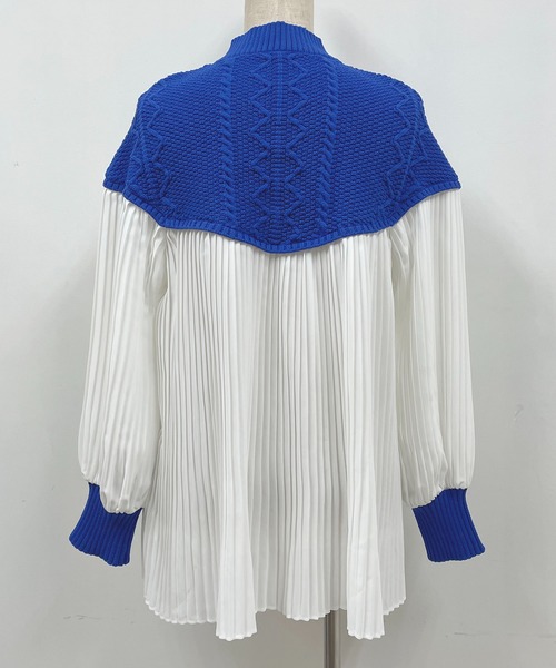 【セール】ケーブルニット切替プリーツプルオーバー（その他トップス）｜PICCIN（ピッチン）