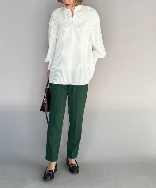 【セール】ケーブルニット切替プリーツプルオーバー（その他トップス）｜PICCIN（ピッチン）