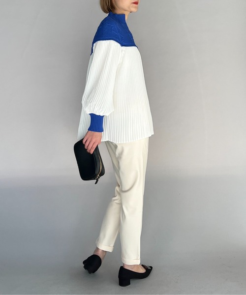 【セール】ケーブルニット切替プリーツプルオーバー（その他トップス）｜PICCIN（ピッチン）