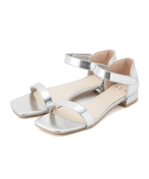 ADAM ET ROPE'(アダムエロペ)の「【アウトレット店舗・WEB限定】スクエアベルクロサンダル(サンダル・レディース・シルバー/キナリ/グリーン/ブラック・36/38/37)」の4枚目の写真