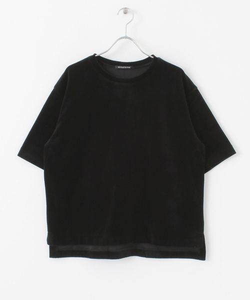 URBAN RESEARCH DOORS(アーバンリサーチドアーズ)の「mizuiro ind velour T-shirts(Tシャツ/カットソー・レディース・ブラック/モカ・FREE)」の3枚目の写真