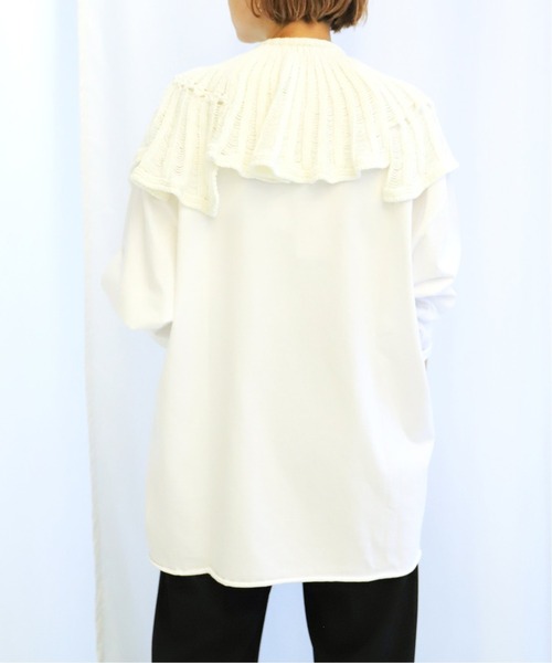 CITYSHOP（シティーショップ）の「CROCHET COLLAR L/Tシャツ（Tシャツ/カットソー・レディース・ホワイト/ブラック・FREE）」の19枚目の写真